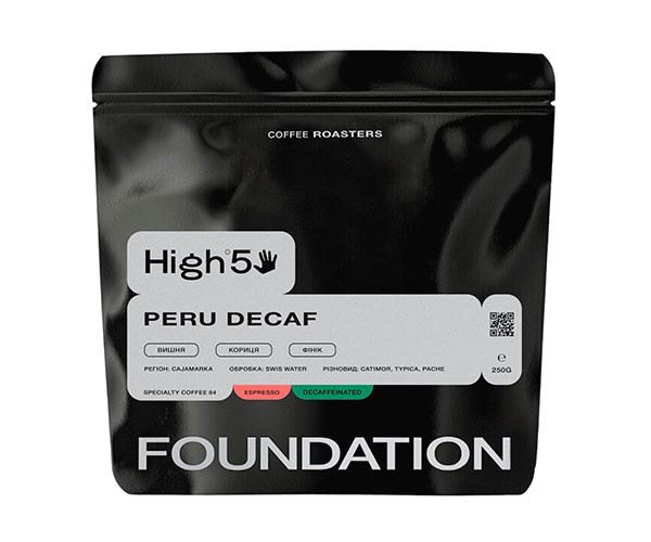 Кофе High5 Peru Decaf в зернах 250 г