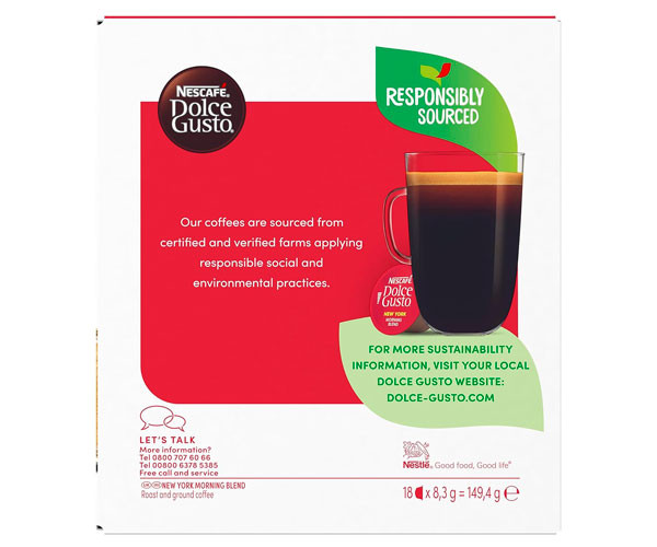 Кофе в капсулах NESCAFE Dolce Gusto New York morning - 18 шт особенности
