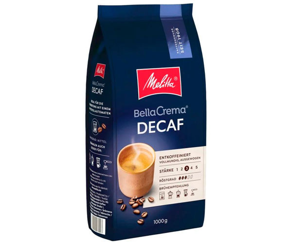 Кофе Melitta BellaCrema Decaffeinato в зернах 1 кг