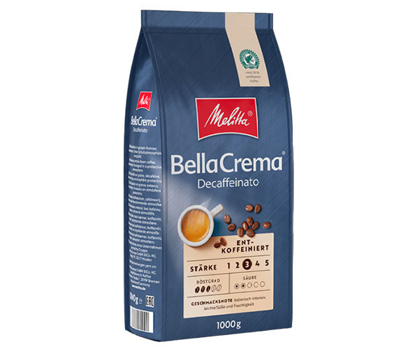 Кофе Melitta BellaCrema Decaffeinato в зернах 1 кг фото