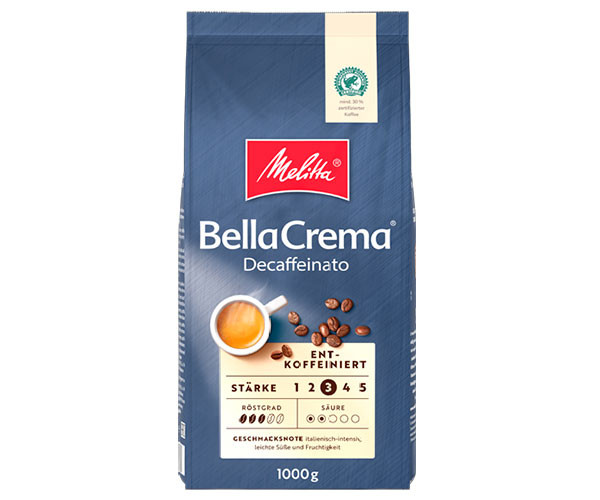 Кофе Melitta BellaCrema Decaffeinato в зернах 1 кг