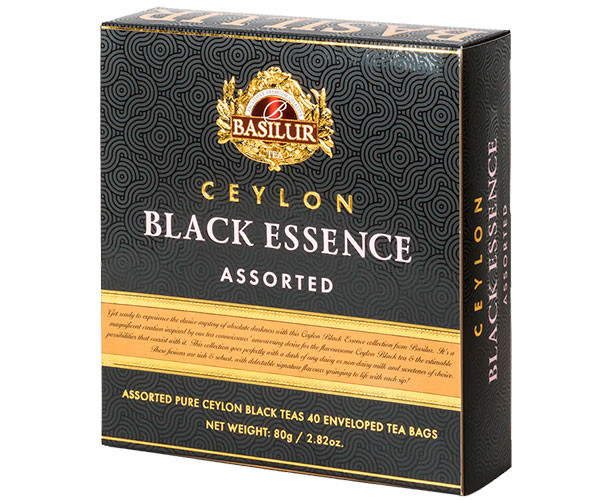 Набор черного чая Basilur Черная эссенция Цейлона в пакетиках 40х2 г фото