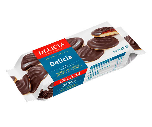 Печенье Delicia сдобное с вишней 135 г