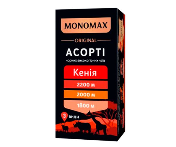 Черный чай Мономах Ассорти Кения в пакетиках 21 шт