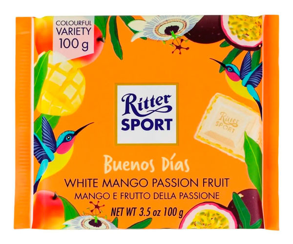 Белый шоколад Ritter Sport Манго-маракуйя 100 г