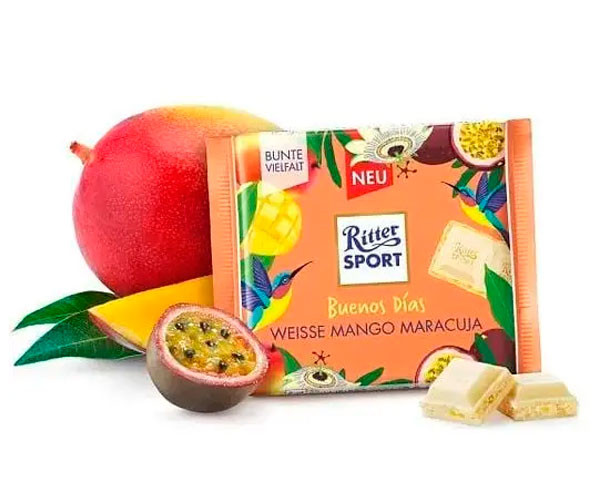 Белый шоколад Ritter Sport Манго-маракуйя 100 г фото