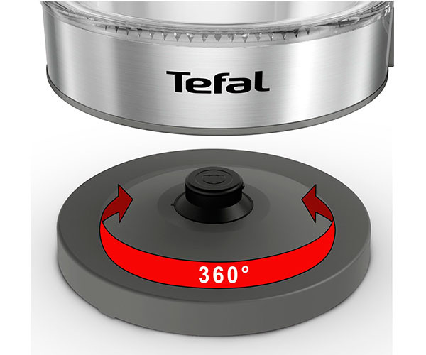 Электрочайник Tefal Glass Kettle серый 1,7 л особенности