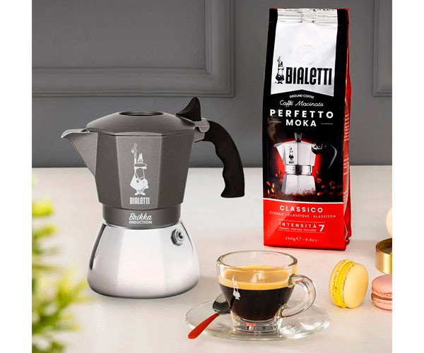 Гейзерная кофеварка Bialetti Brikka Induction на 4 порции 160 мл (0007317) купить