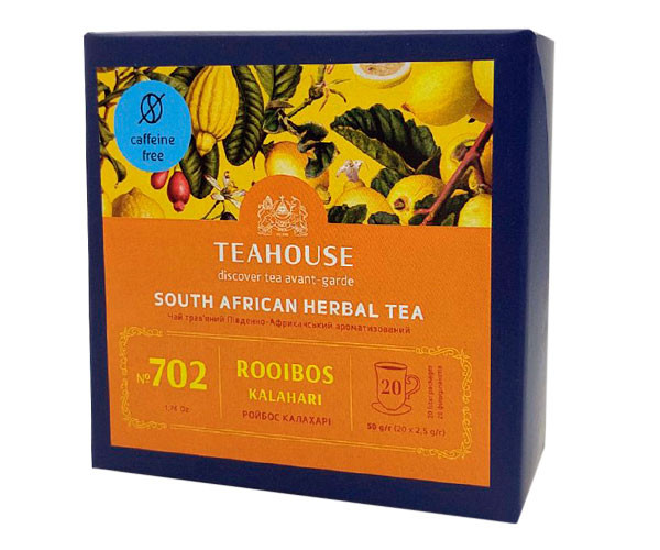 Травяной чай Teahouse №702 Ройбуш Калахари в пакетиках 20х2,5 г