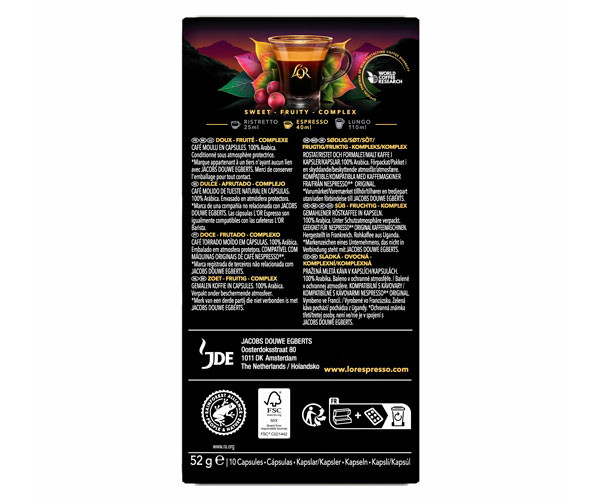 Кофе в капсулах L'OR Arabica Rwenzori Uganda Limited Creations Nespresso 10 шт купить