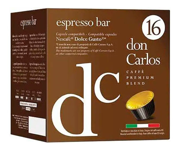 Кофе в капсулах Carraro don Carlos Espresso Bar Dolce Gusto 16 шт