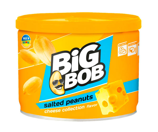 Арахис Big Bob жареный соленый со вкусом сыра ж/б 120 г