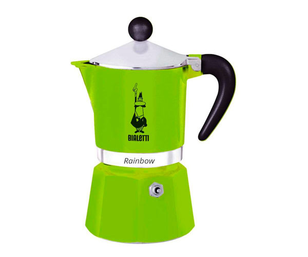 Гейзерная кофеварка Bialetti Rainbow Green на 1 порцию 60 мл