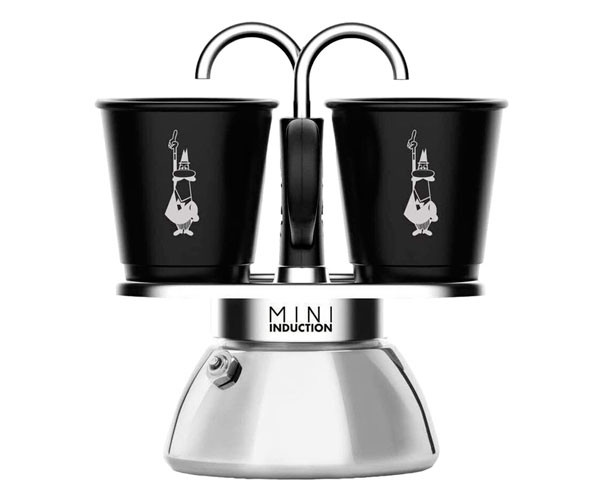 Набор Bialetti Mini Induction гейзерная кофеварка + 2 чашки 100 мл