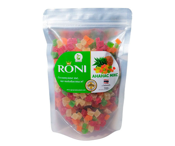 Ананас сушеный RONI кубики натуральные 700 г