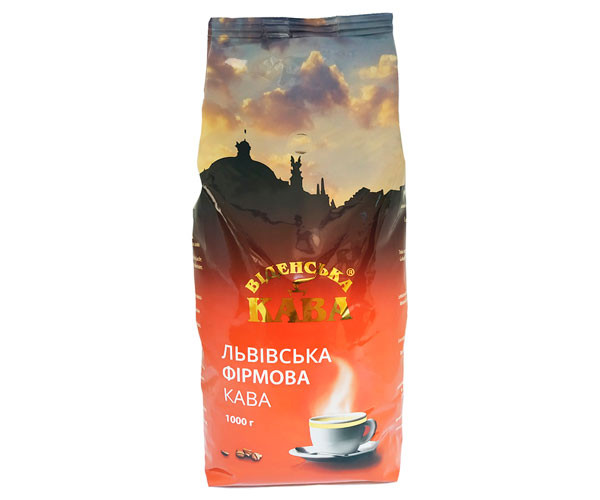 Кофе Віденська кава Львівська Фірмова в зернах 1 кг