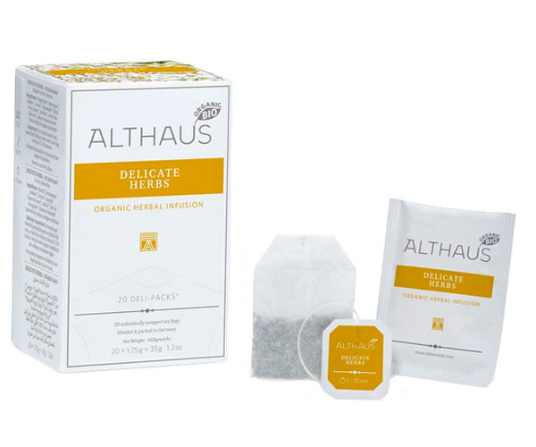 Травяной чай Althaus Deli Packs BIO Delicate Herbs в пакетиках 20x1,75 г фото