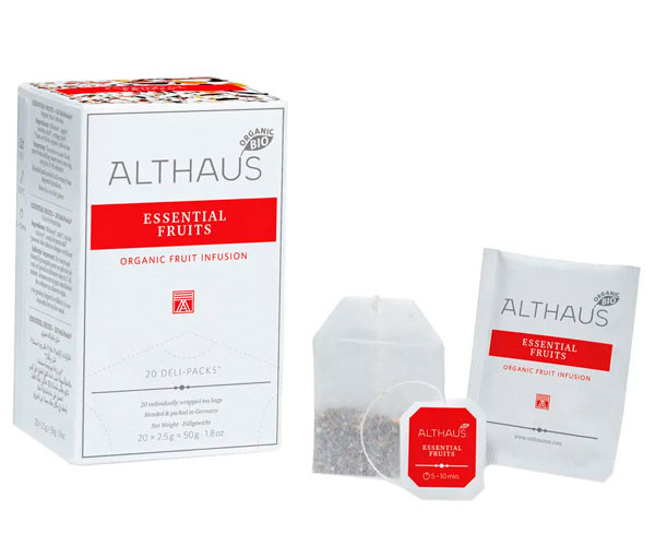 Фруктовый чай Althaus Deli Packs BIO Essential Fruits в пакетиках 20x2,5 г фото