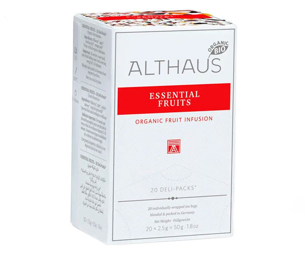 Фруктовый чай Althaus Deli Packs BIO Essential Fruits в пакетиках 20x2,5 г