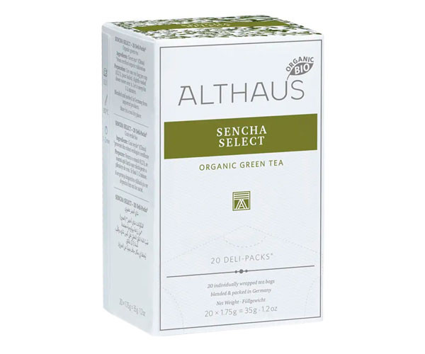 Зеленый чай Althaus Deli Packs BIO Sencha Select в пакетиках 20x1,75 г