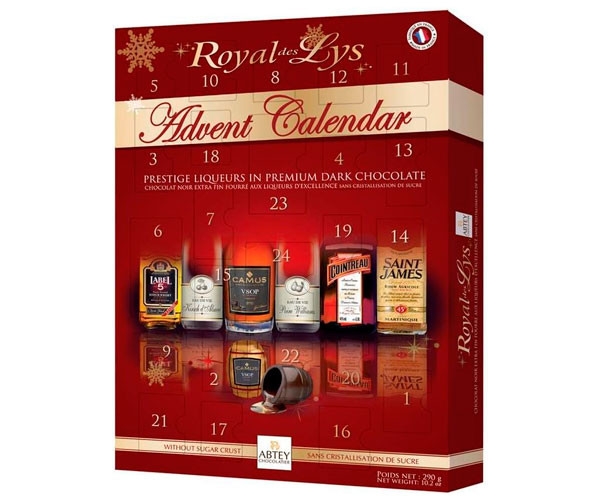 Адвент-календарь ABTEY Royal des Lys с 24 шоколадными ликерами 290 г