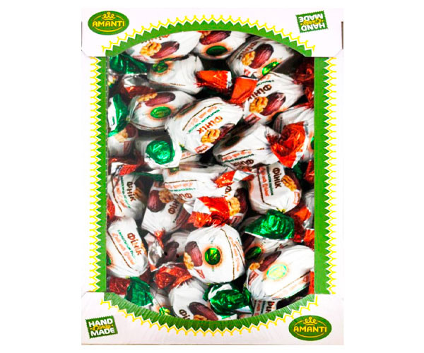 Конфеты Amanti Финик с грецким орехом в шоколаде 1 кг