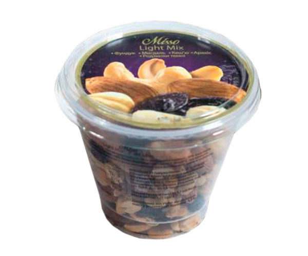 Микс Misso Light Mix орехи и изюм в стакане 120 г
