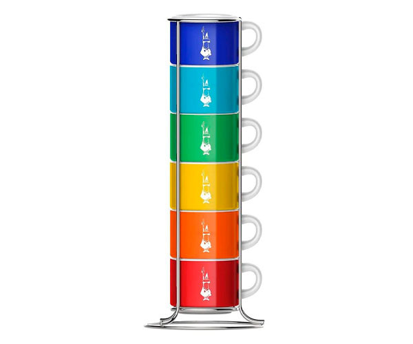 Набор чашек Bialetti Tazzine Impilabili Color 6 шт 75 мл