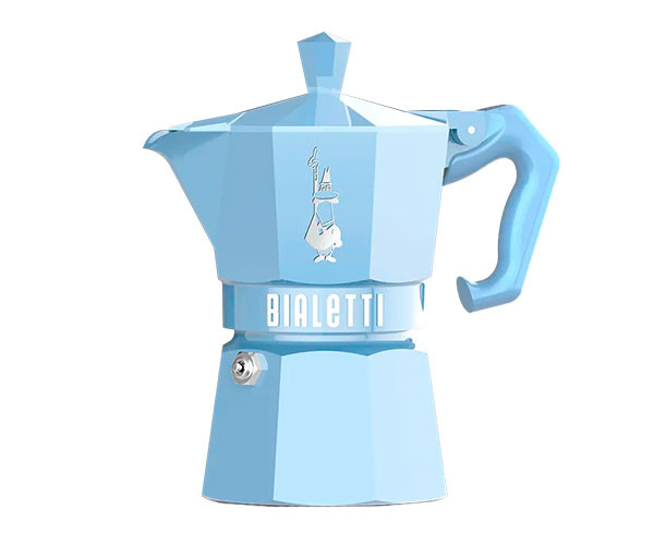 Гейзерная кофеварка Bialetti Moka Exclusive Blue на 3 порции 130 мл