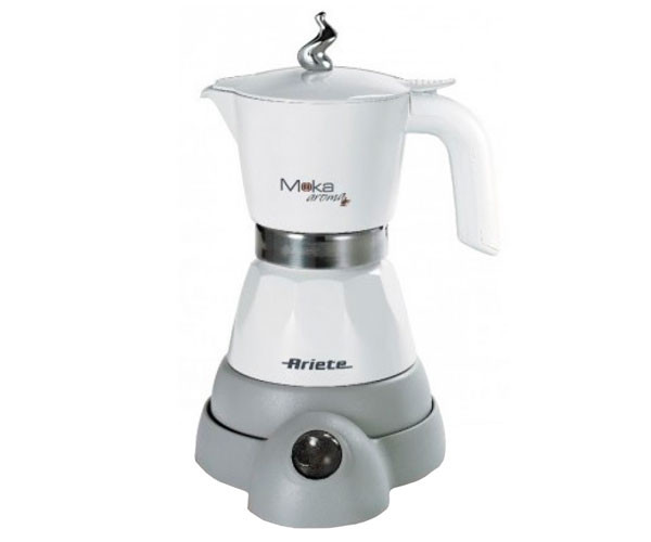 Гейзерная кофеварка Ariete Moka Aroma белая на 4 порции 400 мл (1358)