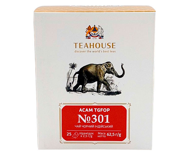 Черный чай Teahouse №301 Ассам ТGFOP в пирамидках 25х2,5 г