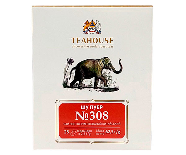 Шу Пуэр Teahouse №308 в пирамидках 25х2,5 г