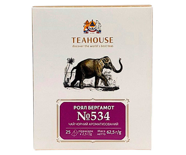 Черный чай Teahouse №534 Роял бергамот в пирамидках 25х2,5 г