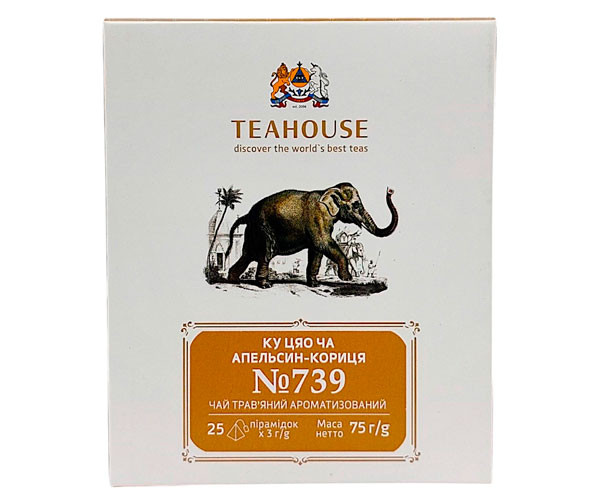 Гречишный чай Teahouse №739 Ку Цяо Ча апельсин-корица в пирамидках 25х3 г