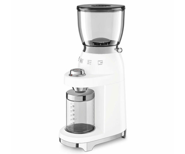 Кофемолка SMEG 50'S RETRO STYLE CGF11WHEU белая цена