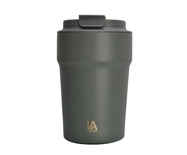 Термокружка Line Art Rhodes вакуумная серая 380 мл