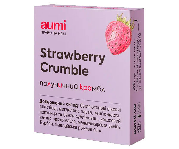 Крамбл Aumi Клубничный с бананом 12х35 г фото