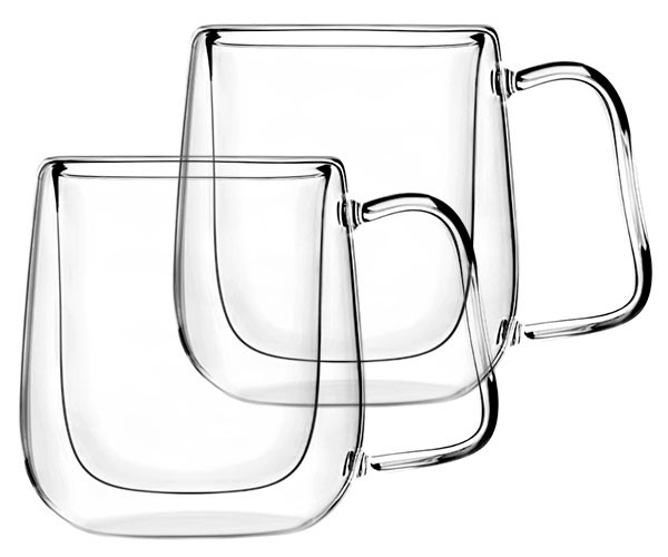 Набор чашек с ручками и двойными стенками Ardesto AR2625BPR 2 шт 250 мл