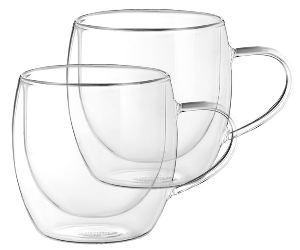 Набор чашек с ручками и двойными стенками Ardesto AR2630BHR 2 шт 300 мл