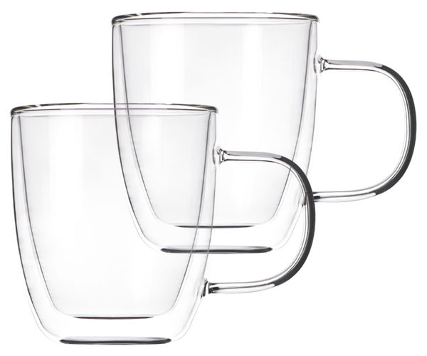 Набор чашек с ручками и двойными стенками Ardesto AR2631BHR 2 шт 310 мл
