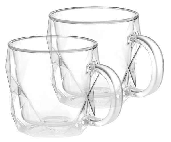 Набор чашек с ручками и двойными стенками Ardesto AR2645BCH 2 шт 450 мл