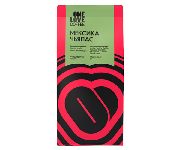Кофе ONE LOVE Mexico Chiapas espresso в зернах 1 кг