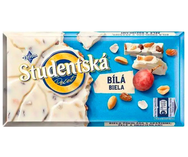Белый шоколад Studentska White 170 г