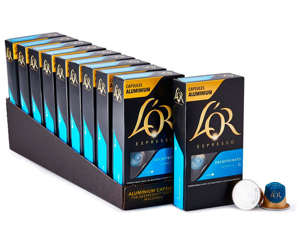 Кофе в капсулах L'OR Espresso Decaffeinato Nespresso - 10х10 шт