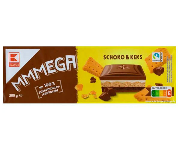 Молочный шоколад K-Classic Mmmega Schko-Keks 300 г