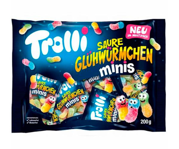 Конфеты желейные Trolli Saure Gluhwurmchen Minis 200 г