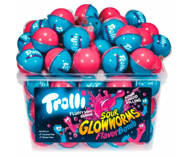 Конфеты желейные Trolli Flavor Bomb Gluhwurmchen 60х18,8 г