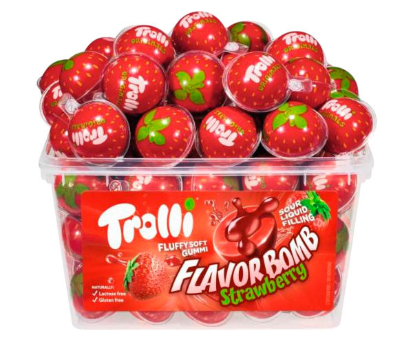 Конфеты желейные Trolli Flavor Bomb Strawberry 60х18,8 г