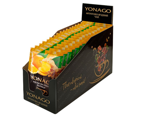 Концентрат чая YONAGO Апельсин-Имбирь-Корица 20х50 г