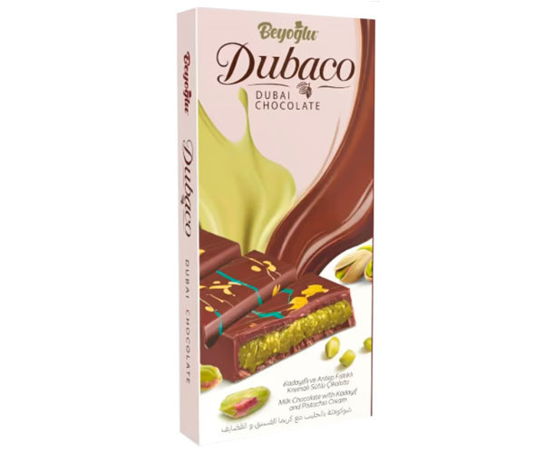 Молочный шоколад Beyoglu Dubaco Дубайский с фисташкой 95 г